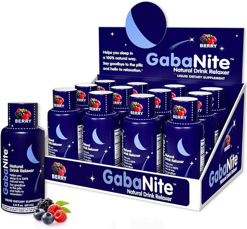 Sleep Aid, Natural Sleep Aid for Adults (12 Pack), Supplement Drink, Plant Derived All Natural, Sugar Free, No Calories, Fast Acting, Non-Habit Forming, Calming Relaxing Aid in Saudi Arabia