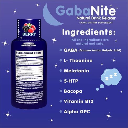 Sleep Aid, Natural Sleep Aid for Adults (12 Pack), Supplement Drink, Plant Derived All Natural, Sugar Free, No Calories, Fast Acting, Non-Habit Forming, Calming Relaxing Aid in Saudi Arabia