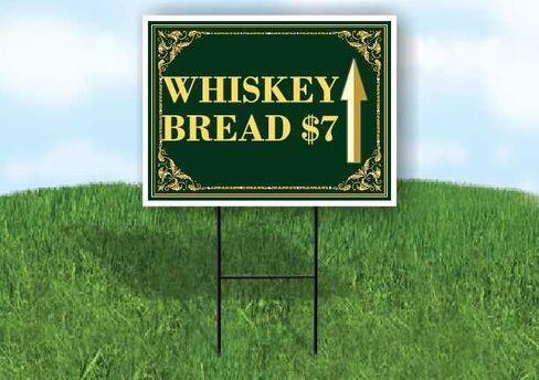 Whiskey Bread $7 St. Patrick'S Day Irish Clover Fancy Gold Directional Arrows A-Frame Double Sided 23x23 in. sign in Saudi Arabia