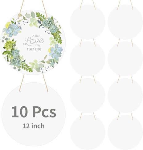 10 لافتات قرصية معلقة على باب الألومنيوم، 12 في الفراغات الزخرفية غير المكتملة لمشروعات التسامي اليدوية، تأتي مع خطافات وحبال in Kuwait