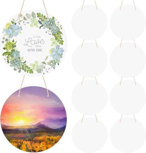 10 لافتات قرصية معلقة على باب الألومنيوم، 12 في الفراغات الزخرفية غير المكتملة لمشروعات التسامي اليدوية، تأتي مع خطافات وحبال in Kuwait