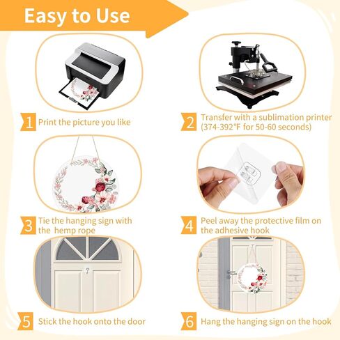 10 لافتات قرصية معلقة على باب الألومنيوم، 12 في الفراغات الزخرفية غير المكتملة لمشروعات التسامي اليدوية، تأتي مع خطافات وحبال in Kuwait