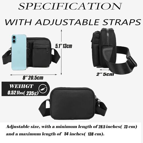 حقيبة كتف GORELAX مدمجة EDC Sling للرجال والنساء، حقيبة هاتف مقاومة للماء من النايلون، حقيبة كتف خفيفة الوزن للسفر in Kuwait