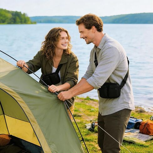 حقيبة كتف GORELAX مدمجة EDC Sling للرجال والنساء، حقيبة هاتف مقاومة للماء من النايلون، حقيبة كتف خفيفة الوزن للسفر in Kuwait