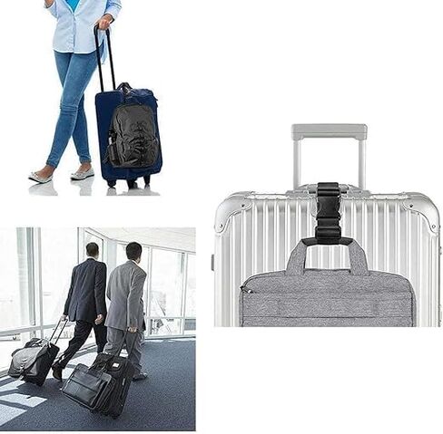 2Pcs Black Adjustable Fanny Pack Extender, Luggage Straps Travel Gear Buckle Adjustable Extension for Belt Waist Bum Bags Shoulder in Saudi Arabia