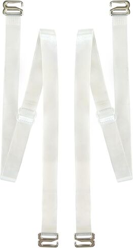 Clearly Gone: Invisible Clear Bra Straps Wide (20 mm), Quality Metal Hooks, 1 Pair in Saudi Arabia