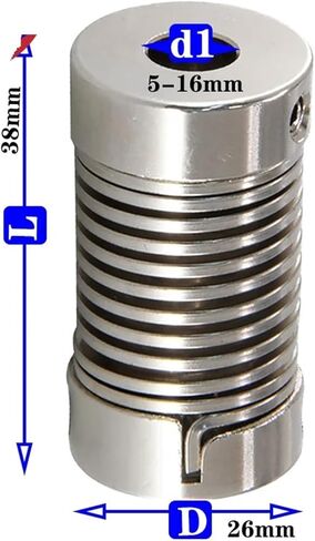 Aluminum Alloy D26L38 Spring Coupling Elastic Coupling(5X5) in Saudi Arabia