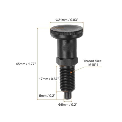 3pcs Push Fit Ball Nose Spring Plunger M10x1Thread 5mm Carbon Steel Return Knob Plunger Retractable Plunger in Saudi Arabia