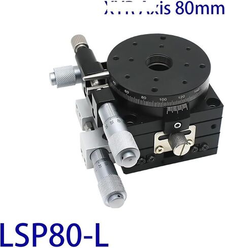 مرحلة تحديد المواقع الدوارة بمحرك XYR 80 مم LSP80-L ميكرومتر منصة التشذيب اليدوية طاولة الترجمة طاولة دوارة عبر السكك الحديدية طاولة منزلقة عالية الدقة in Kuwait