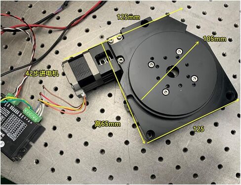 مرحلة تحديد المواقع الدوارة بمحرك بقطر مجوف 42 قرص دوار للمحرك المتدرج، لوحة فهرسة CNC، ترس دودي عالي الدقة للمحور R، قرص دوار أعلى الطاولة 100 مم in Kuwait