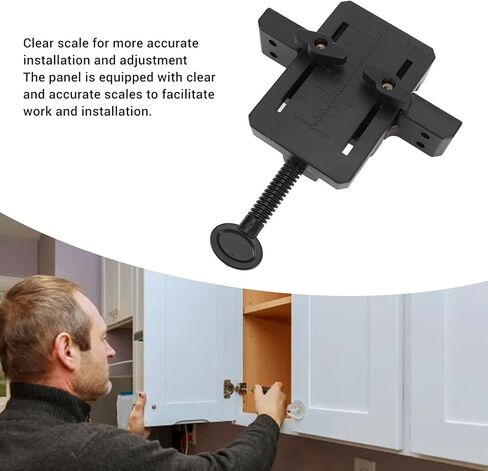 Cabinet Door Installation Positioner, Adjustable, Labor Saving, Multifunctional Woodworking Tool, ABS Material, Suitable for Home Use in Saudi Arabia