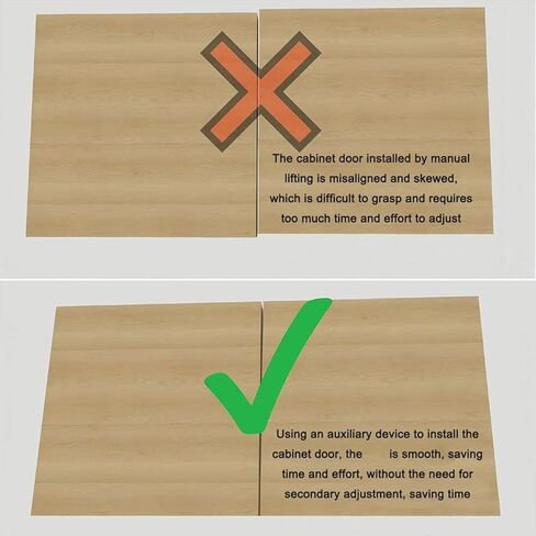 Cabinet Door Installation Positioner, Adjustable, Labor Saving, Multifunctional Woodworking Tool, ABS Material, Suitable for Home Use in Saudi Arabia
