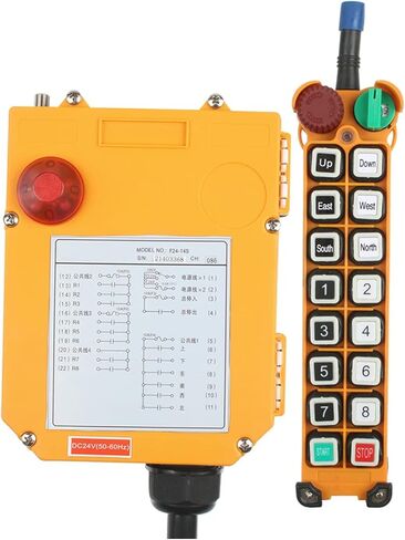 Single Speed F24-14S Driving Crane Industrial Wireless Remote Control 14 Channels 12V 220V 380V with Emergency Stop Radio Switch(AC 110V) in Kuwait