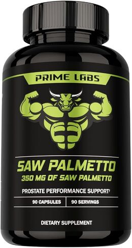 Prime Labs Saw Palmetto for Men - Prostate & Urinary Health Supplement, Hair Loss Support, DHT Blocker - 20:1 High-Potency 350mg of Saw Palmetto Extract per Serving - 90 Capsules / 90-Day Supply in Saudi Arabia
