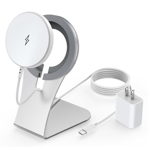 [Apple MFI Certified] شاحن لاسلكي iPhone 10ft ، وسادة شحن لاسلكية 15W مغناطيسي مع Kickstand for iPhone 17/17 Air/17 Pro Max/16 Pro Max/16 Plus/15 Pro Max/Airpods 3/Pro 2 ، Apple Mag Safe Charger in Kuwait