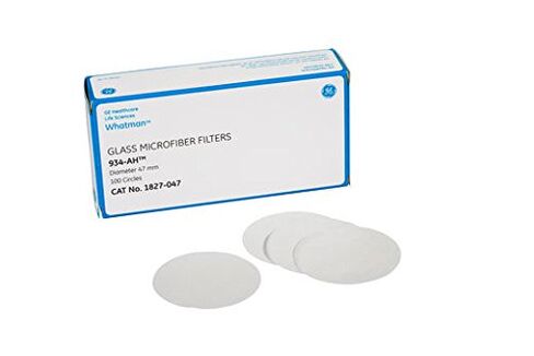 Whatman 1827-090 Glass Microfiber Binder Free Filter, 1.5 Micron, 3.7 s/100mL Flow Rate, Grade 934-AH, 90mm Diameter (Pack of 100) in Saudi Arabia