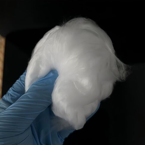 WEAREONE Quartz Glass Fiber Cotton, Ultra-fine Micrometer-Grade Quartz Cotton, Gas Chromatography Column Packing Material, Heat Insulation adsorption Filtering Material (3μm-5μm (50g)) in Kuwait