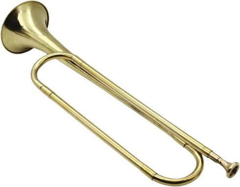 Bugle Cavalry Trumpet - Portable Brass Cavalry Instrument For Marching And Ceremonial Use, Retro Standard Design With Durable Construction, Brass Bugle Musical Instrument For Beginners Students in Saudi Arabia