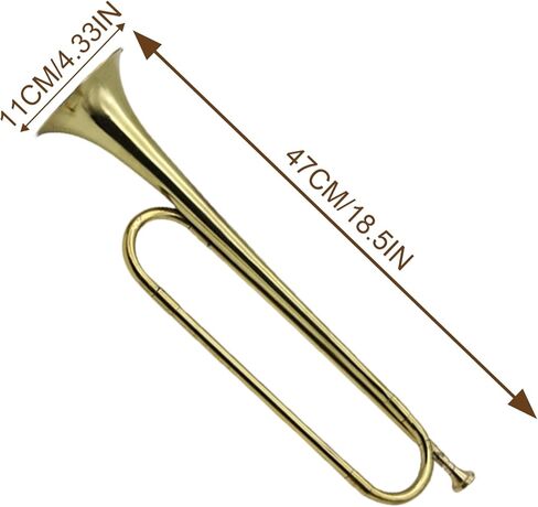 Bugle Cavalry Trumpet - Portable Brass Cavalry Instrument For Marching And Ceremonial Use, Retro Standard Design With Durable Construction, Brass Bugle Musical Instrument For Beginners Students in Saudi Arabia