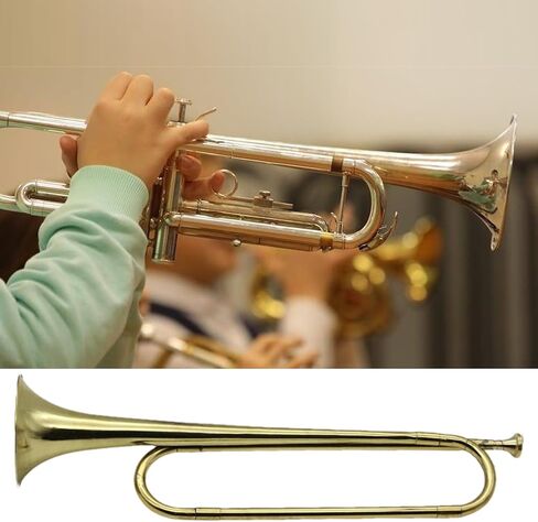 Bugle Cavalry Trumpet - Portable Brass Cavalry Instrument For Marching And Ceremonial Use, Retro Standard Design With Durable Construction, Brass Bugle Musical Instrument For Beginners Students in Saudi Arabia