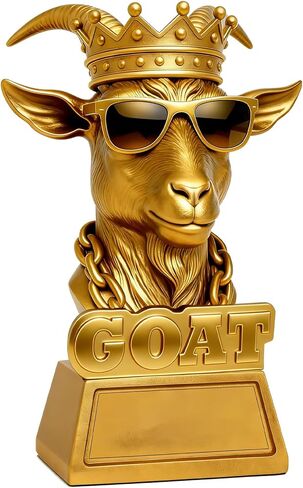 Goat Trophy – 6.4" Funny Greatest of All Time Trophy, G.O.A.T Greatest of All Time Trophyfor Fantasy Football Champion, Office MVP, Employee Recognition, Boss & Coworker,Winner & Gag Gifts in Kuwait