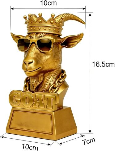 Goat Trophy – 6.4" Funny Greatest of All Time Trophy, G.O.A.T Greatest of All Time Trophyfor Fantasy Football Champion, Office MVP, Employee Recognition, Boss & Coworker,Winner & Gag Gifts in Kuwait