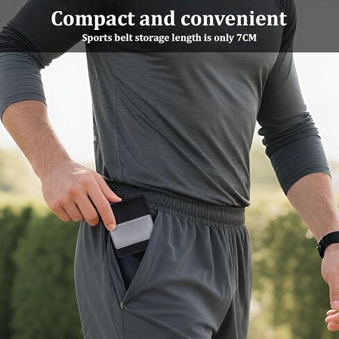 Running Belt for Women Men with Water Bottle & Cooling Towel,Waterproof Running Bag with Adjustable Extension Strap & 3 pocket, Reflective Belt Waist Pack for Hiking, Jogging & Travel (Black, Medium) in Saudi Arabia