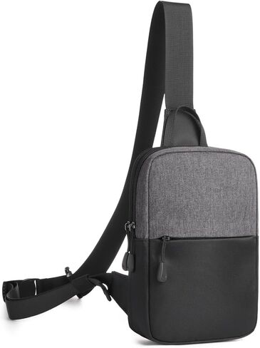 Small Chest Bag Mini Crossbody Sling Bag Dual Pocket Fanny Pack Running Phone Holder for Men Women Travel Sport Running (Black) in Saudi Arabia