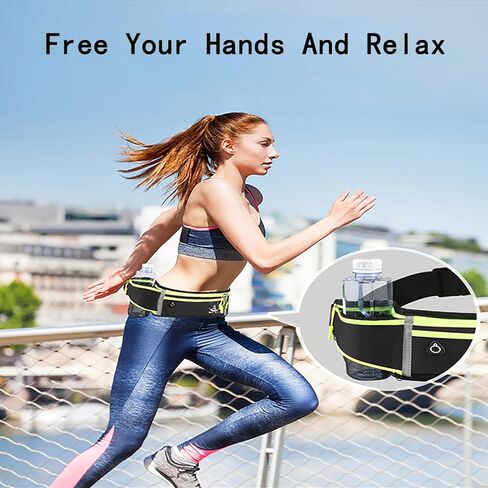 4 Pocket Running Belt for Men & Women, Fanny Pack for All Cell iPhone,Gym, Marathon, Cycling Workout in Saudi Arabia