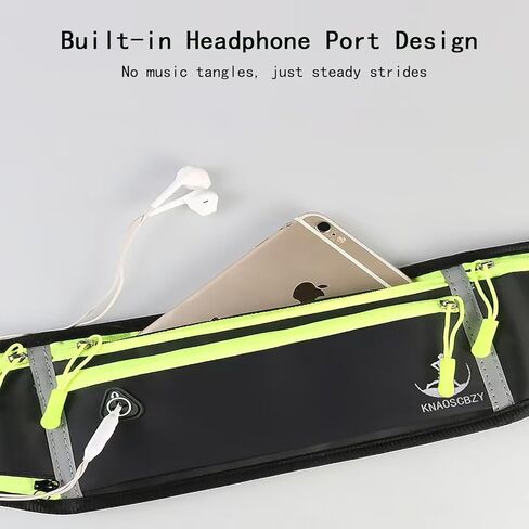 4 Pocket Running Belt for Men & Women, Fanny Pack for All Cell iPhone,Gym, Marathon, Cycling Workout in Saudi Arabia