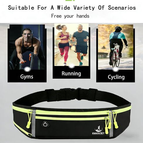 4 Pocket Running Belt for Men & Women, Fanny Pack for All Cell iPhone,Gym, Marathon, Cycling Workout in Saudi Arabia