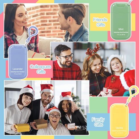 12 Pack Mini Hand Sanitizer Spray with Keychain Hand Sanitizer Mist Travel Size Bulk for Gym Purse Backpack Scented Moisturizing Hydrating Thank You Appreciation Gift for Employee Coworker Teacher in Saudi Arabia
