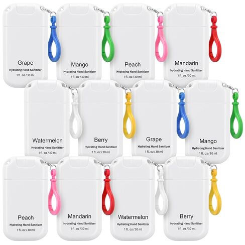 12 Pack Mini Hand Sanitizer Spray with Keychain Hand Sanitizer Mist Travel Size Bulk for Gym Purse Backpack Scented Moisturizing Hydrating Thank You Appreciation Gift for Employee Coworker Teacher in Saudi Arabia