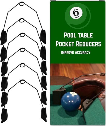 طاولة بلياردو مخفضات الجيب V2.0 | اتقن دقتك باستخدام أدوات تدريب البلياردو | 6 مجموعات متضمنة | إكسسوارات طاولات البلياردو | قم بتقليل حجم الجيب باستخدام أدوات تدريب البلياردو in Kuwait