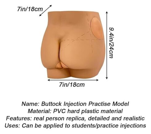 Buttocks Muscle Injection Practice Model, Training Simulator, Suitable for Medical Students Or Nurses Teaching in Saudi Arabia