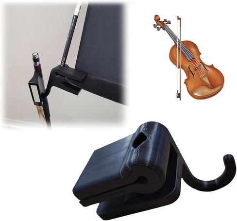 حامل قوس لحامل الموسيقى مع مشبك قلم رصاص - منظم خطاف قابل للطي للكمان والفيولا والتشيلو والباس، وشماعات الكمان in Kuwait