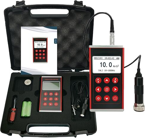 Handheld Digital Vibration Meter, Portable Vibration Analyer Tester, with Split Probe, Over Limit Alarm, Data Storage, for Mechanical Fault in Saudi Arabia