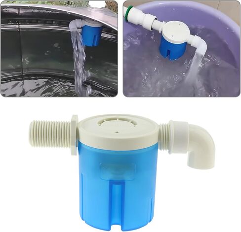 Water Float Valve, 2 Pack 1/2" Automatic Water Level Control Valve, NPT Male Inlet, Blue Float Valve for Water Tanks, Swimming Pools, Aquariums, Solar Powered, Internal Design in Kuwait