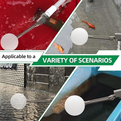 2PCS 3/4 Float Valve for Water Tank Plastic Water Grey Float Valve with Adjustable Arm Automatic Fill for Water Tank Pond, Livestock Waterer in Kuwait