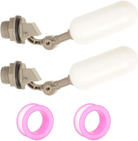 صمام الكرة العائمة 1/2 بوصة من البلاستيك الصغير الأوتوماتيكي للتحكم في مستوى المياه صمام تعويم مع ذراع قابل للتعديل لخزان المياه، وحوض مياه الماشية، وأحواض السمك، وتربية الأحياء المائية (عبوتان) in Kuwait