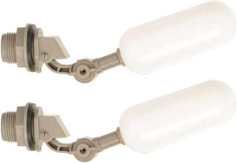 صمام الكرة العائمة 1/2 بوصة من البلاستيك الصغير الأوتوماتيكي للتحكم في مستوى المياه صمام تعويم مع ذراع قابل للتعديل لخزان المياه، وحوض مياه الماشية، وأحواض السمك، وتربية الأحياء المائية (عبوتان) in Kuwait