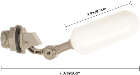 صمام الكرة العائمة 1/2 بوصة من البلاستيك الصغير الأوتوماتيكي للتحكم في مستوى المياه صمام تعويم مع ذراع قابل للتعديل لخزان المياه، وحوض مياه الماشية، وأحواض السمك، وتربية الأحياء المائية (عبوتان) in Kuwait