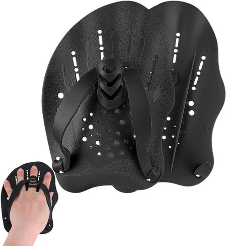 2 pcs Pro Swimming Hand Paddles - Enhance Strength & Speed, Ergonomic Design, Adjustable Straps in Kuwait