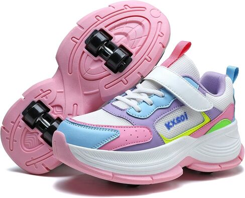 أحذية تزلج HSQ بعجلات قابلة للفصل للفتيات والأولاد والأطفال، هدايا ممتعة in Kuwait