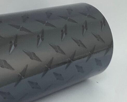 Roll of Diamond Plate Classic Sign Vinyl, with Self-Adhesive (Silver, 24 inch x 10 ft) in Saudi Arabia