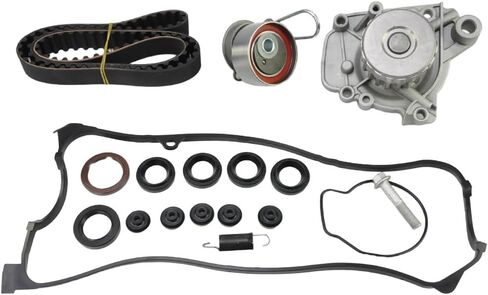 طقم حزام توقيت المحرك TCK312 مع مضخة مياه، متوافق مع 2001-2005 Honda Civic DX EX HX LX GX 1.7L L4 SOHC محرك مطحون بشكل طبيعي، يناسب نماذج كوبيه وسيدان يستبدل # TB312K1 95312K1 in Saudi Arabia