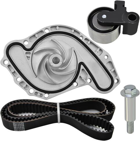 TBK295L Engine Timing Belt Kit with Water Pump Compatible with 2005-2010 Chrysler 300 Town & Country Dodge Charger Challenger Grand Caravan Volkswagen Routan 3.5L 4.0L V6 Replaces TS26295A in Saudi Arabia