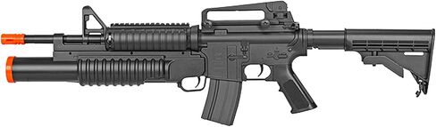 بندقية كهربائية BBTac Airsoft أوتوماتيكية بالكامل مع قاذفة مستديرة 3، نظام السكك الحديدية، إطلاق نار قوي AEG 6 مم BBS in Saudi Arabia