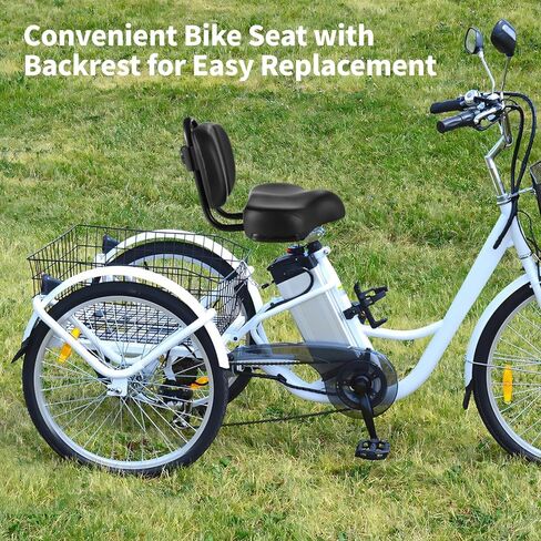 Bike Seat with Backrest, Oversized Memory Foam Bicycle Cushion with Back Support, Universal PU Saddle for Tricycle, Mountain & Electric Bikes, Includes Full Installation Kit in Kuwait