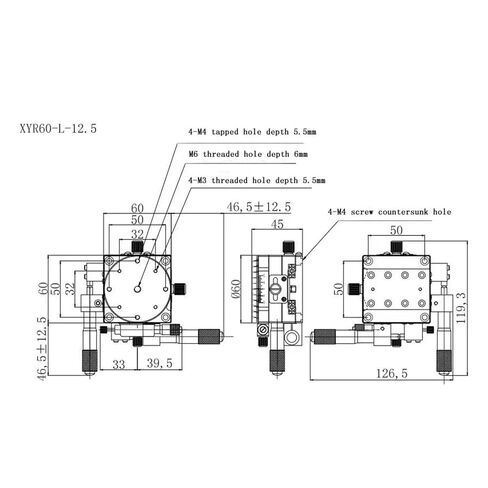 LS60 Cross Rotary Multi-axis Manual Slide Table XYR60-L in Kuwait